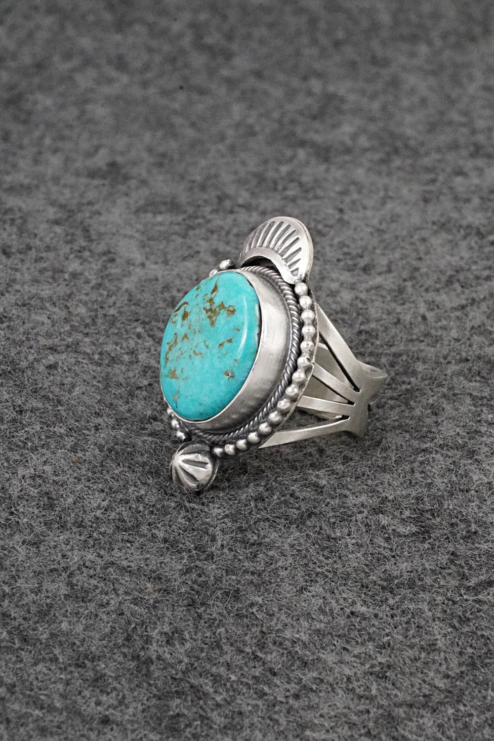 Turquoise & Sterling Silver Ring - Bobby Johnson - Size 6