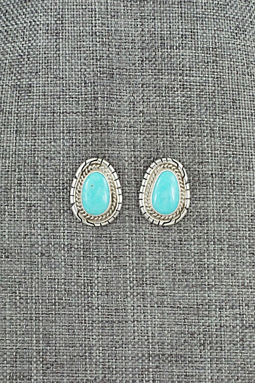 Turquoise & Sterling Silver Earrings - Peggy Skeets