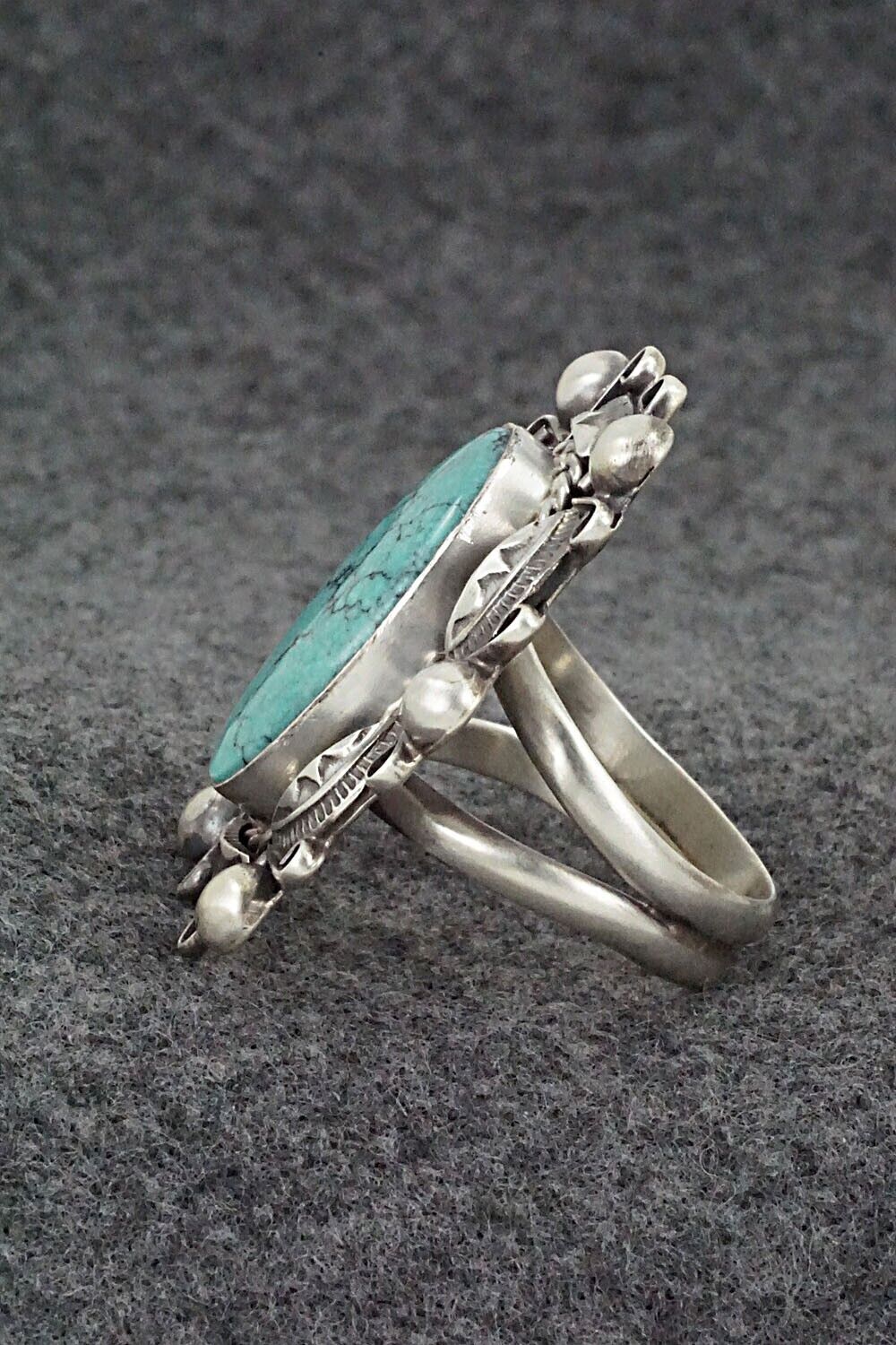 Turquoise & Sterling Silver Ring - Wilson Dawes - Size 12