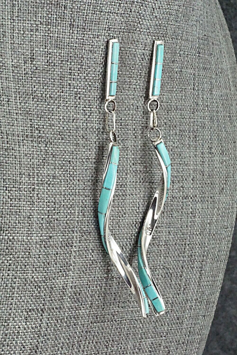 Turquoise & Sterling Silver Earrings - Gloria Waseta