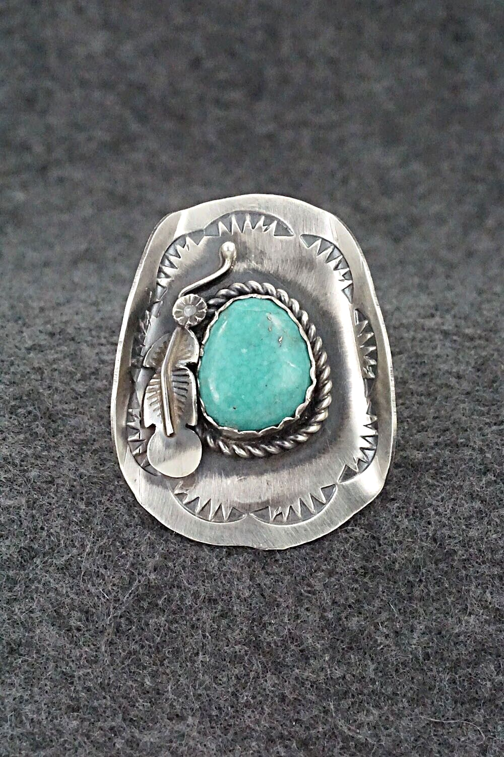 Turquoise & Sterling Silver Ring - Tim Yazzie - Size 6.5