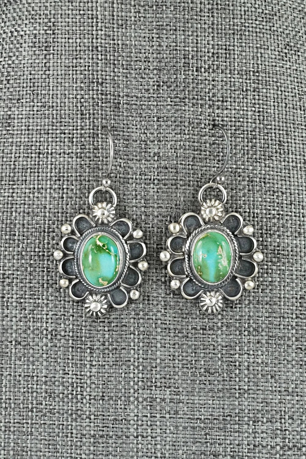 Turquoise & Sterling Silver Necklace and Earrings Set - Kathleen Livingston