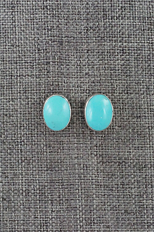 Turquoise & Sterling Silver Earrings - Marco Begaye