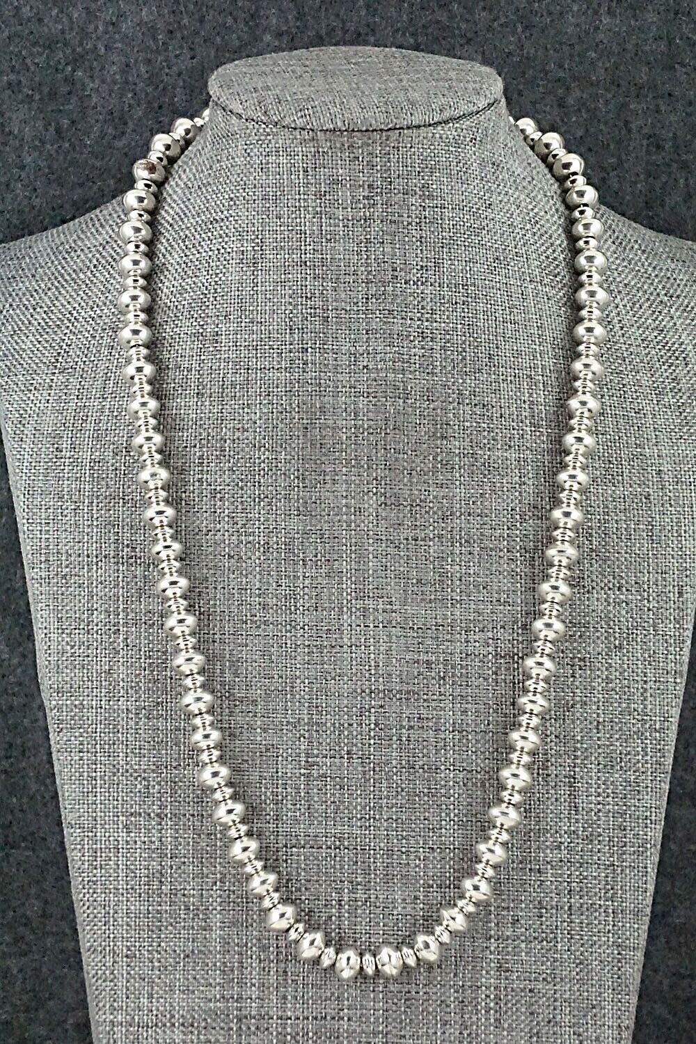 Sterling Silver Navajo Pearl Necklace - Dorinda Mariano