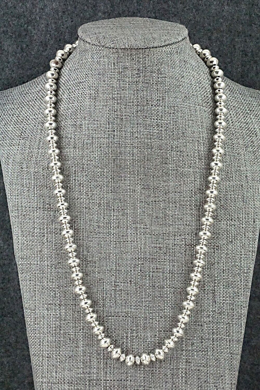 Sterling Silver Navajo Pearl Necklace - Dorinda Mariano