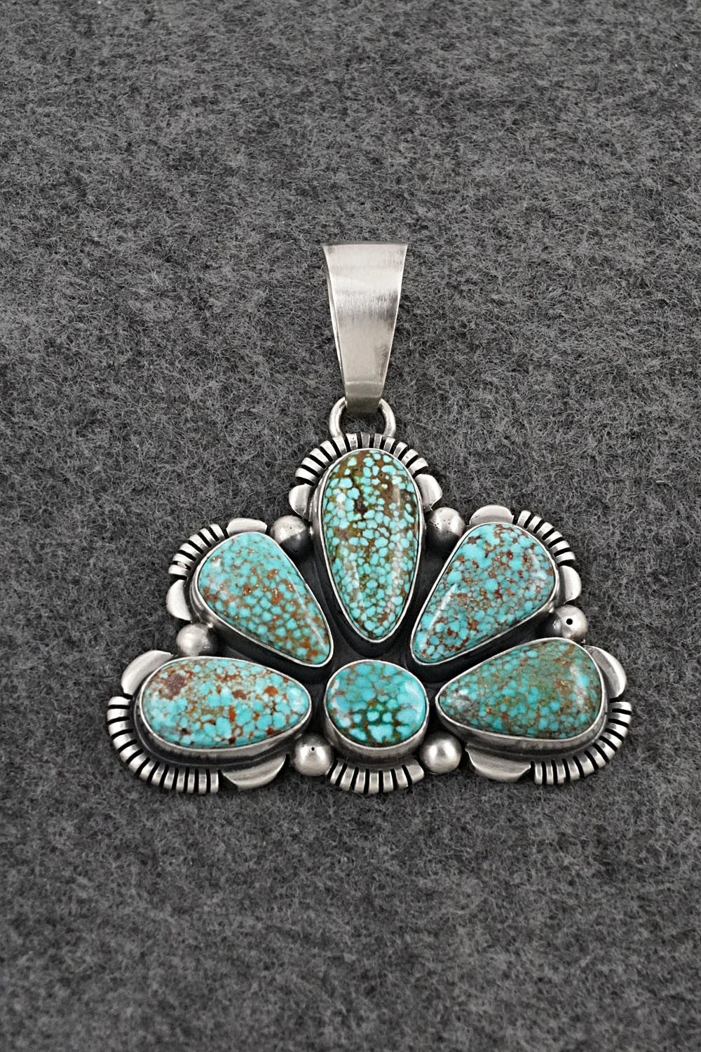 Turquoise & Sterling Silver Pendant - Mark Yazzie