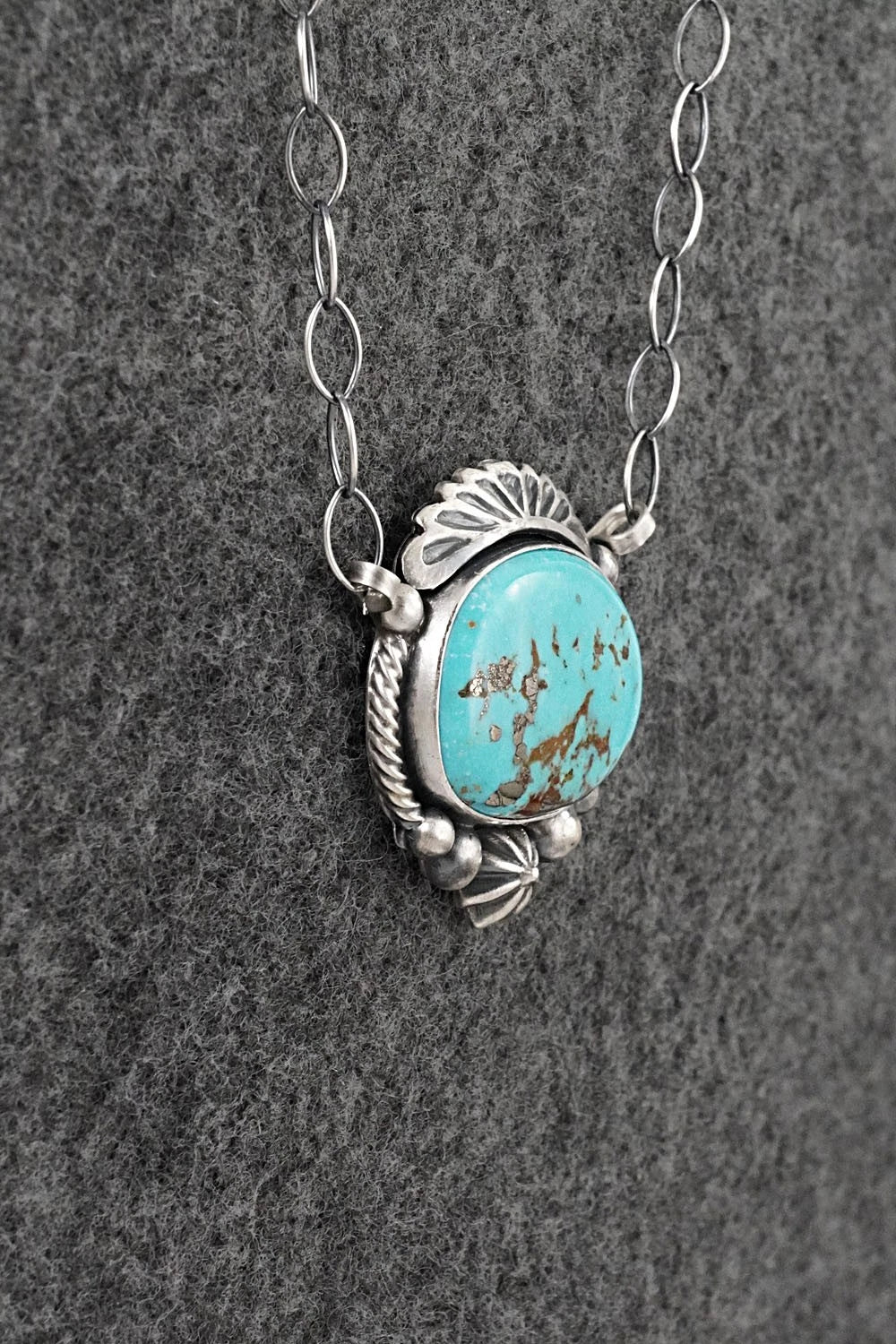 Turquoise & Sterling Silver Necklace - Mark Yazzie