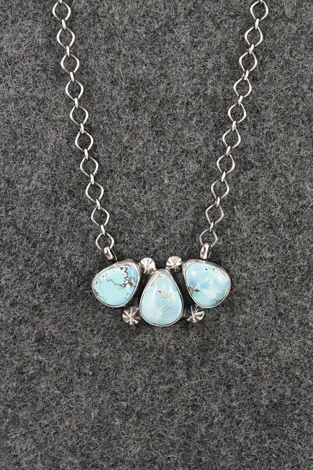 Turquoise & Sterling Silver Necklace - Darrin Livingston