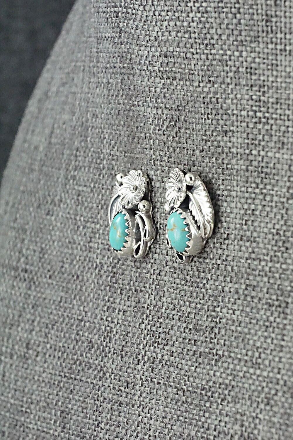 Turquoise & Sterling Silver Earrings - Rita Largo
