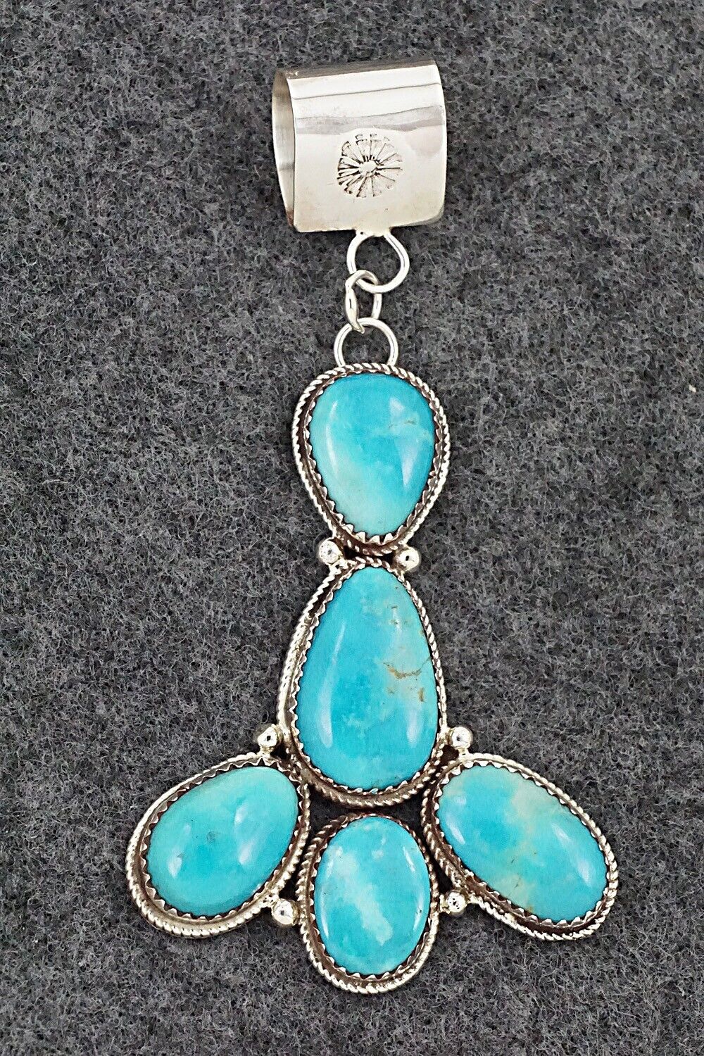 Turquoise & Sterling Silver Pendant - Ernest Hawthorne