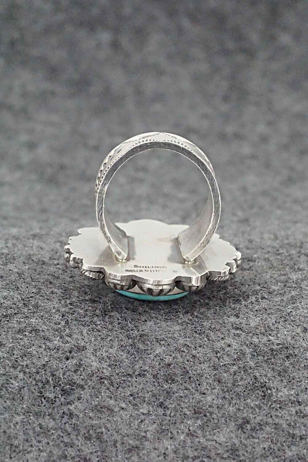 Turquoise & Sterling Silver Ring - Rosita Calladitto - Size 7.5
