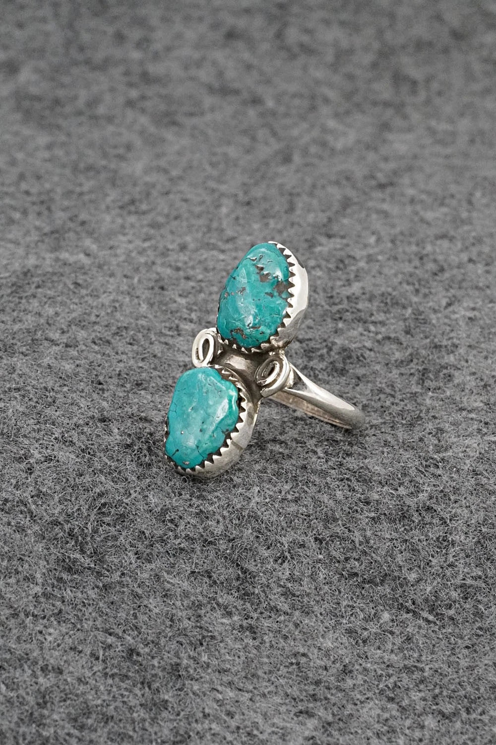 Turquoise & Sterling Silver Ring - Priscilla Reeder - Size 7.5