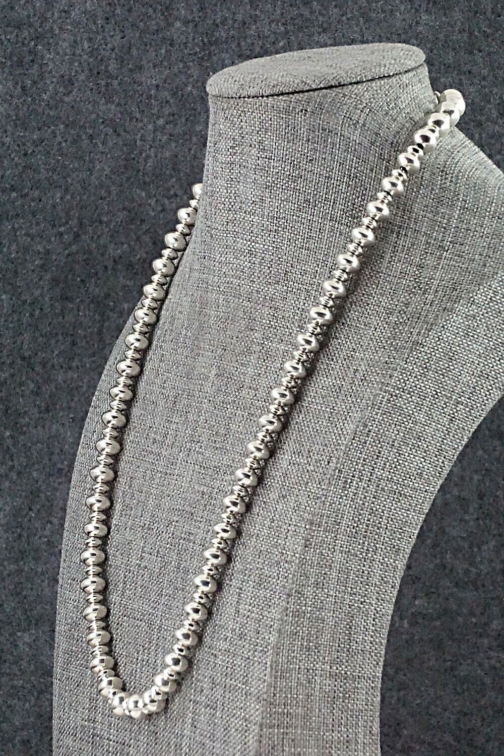 Sterling Silver Navajo Pearl Necklace - Dorinda Mariano