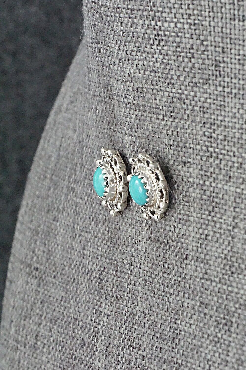 Turquoise & Sterling Silver Earrings - Hiram Largo