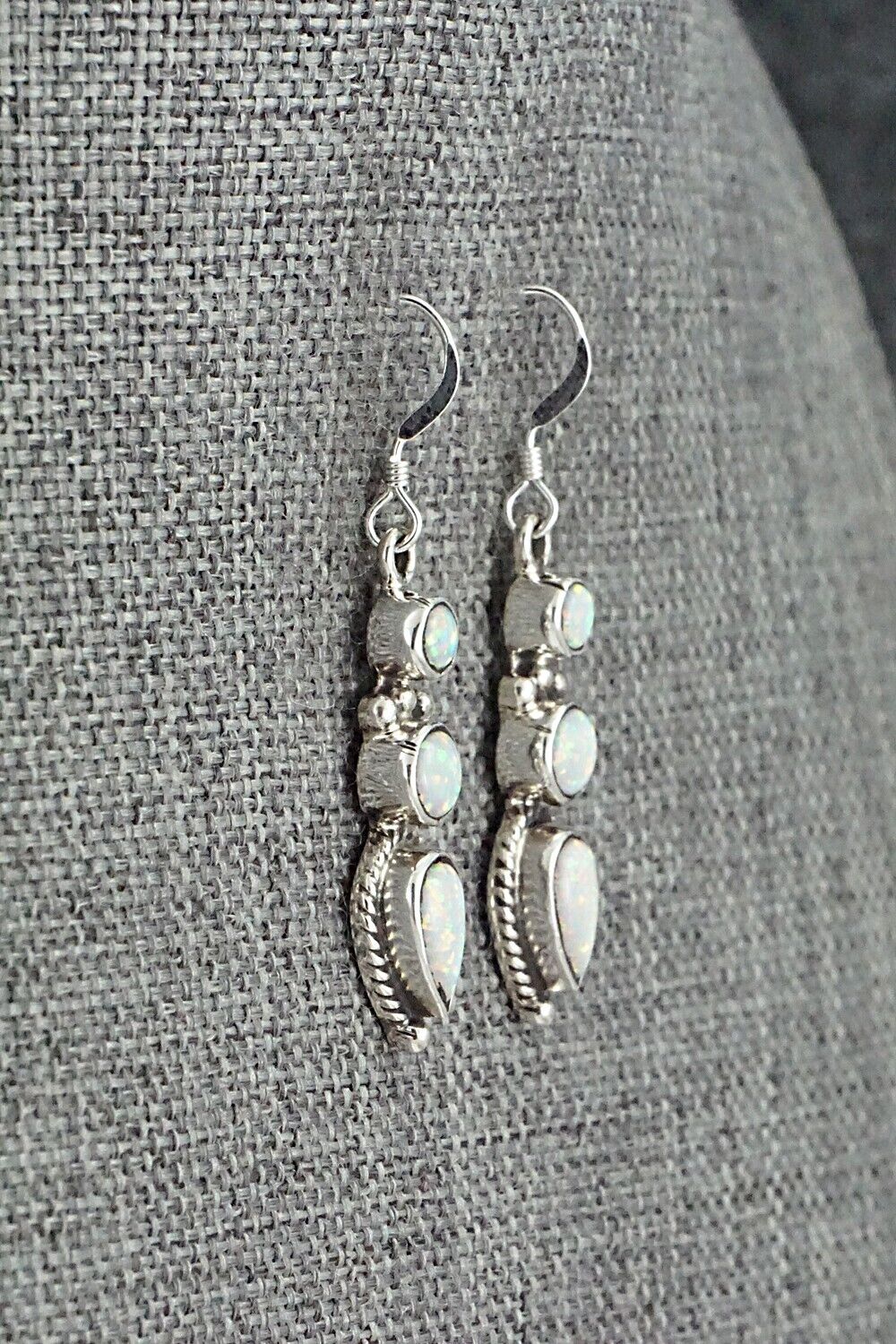 Opalite & Sterling Silver Earrings - Gary Shorty