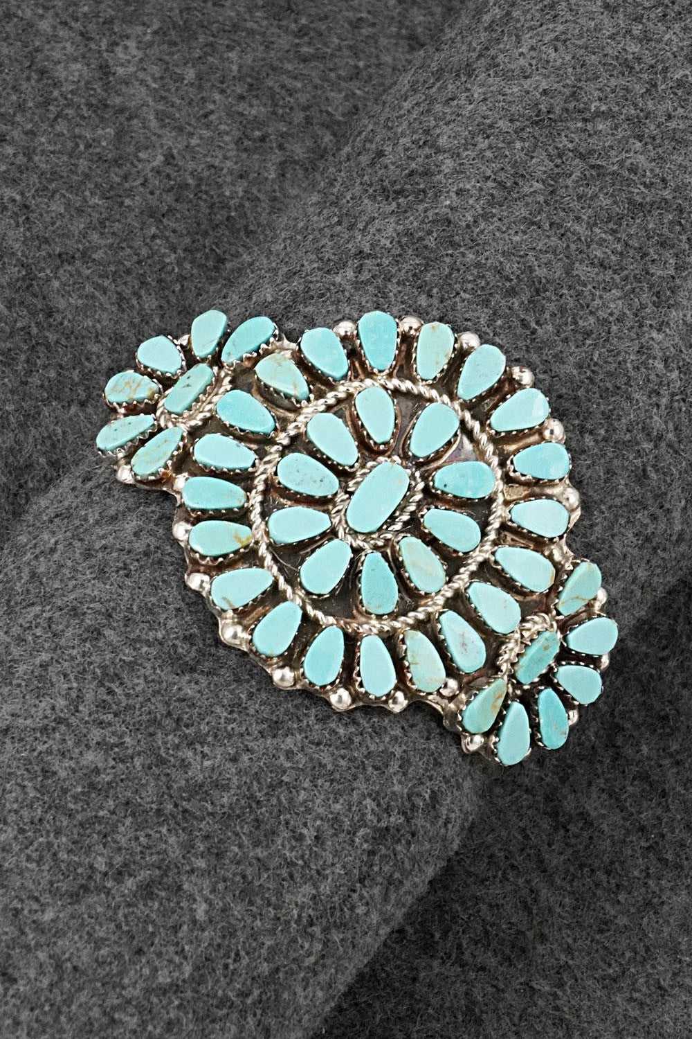 Turquoise & Sterling Silver Bracelet - Evangeline Tsabetsaye