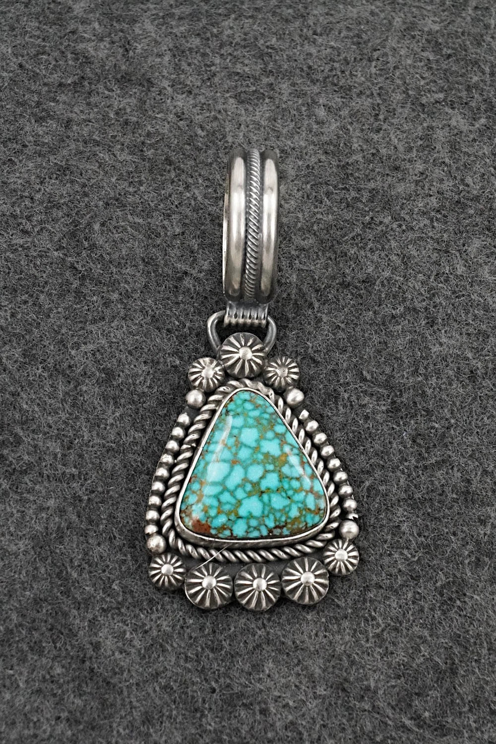 Turquoise & Sterling Silver Pendant - Michael Calladitto