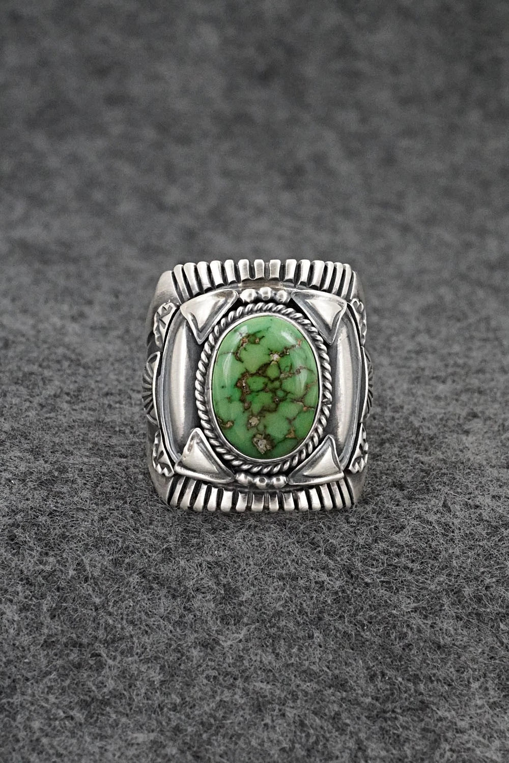 Turquoise & Sterling Silver Ring - Derrick Gordon - Size 12