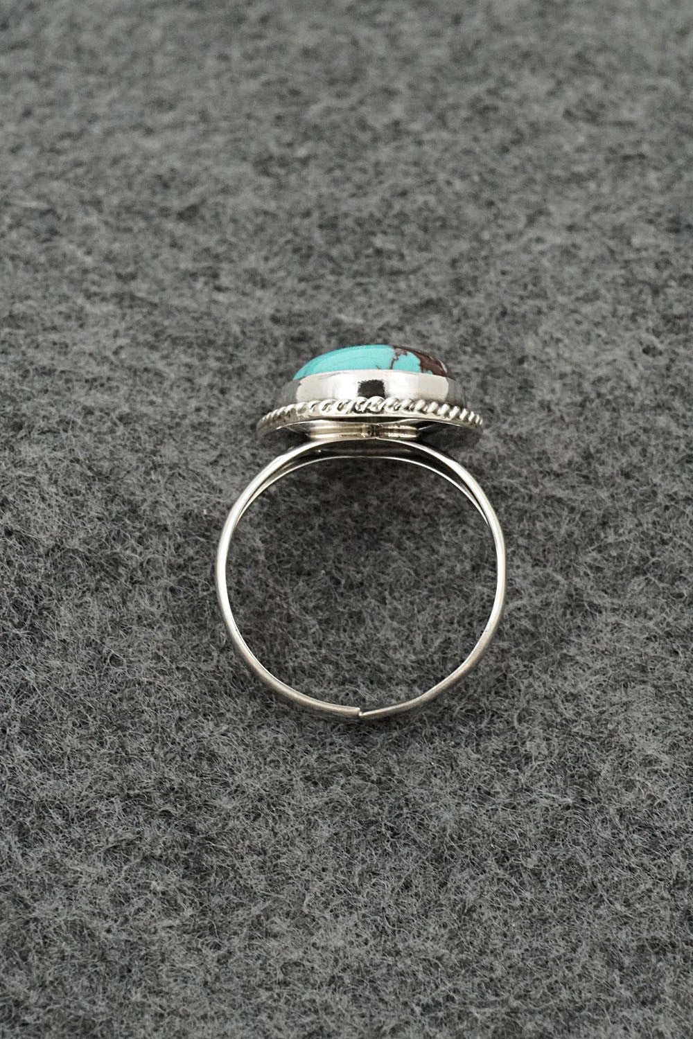 Turquoise & Sterling Silver Ring - Eugene Gruber - Size 8