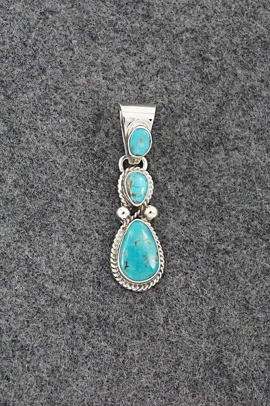 Turquoise & Sterling Silver Pendant - Kathleen Livingston