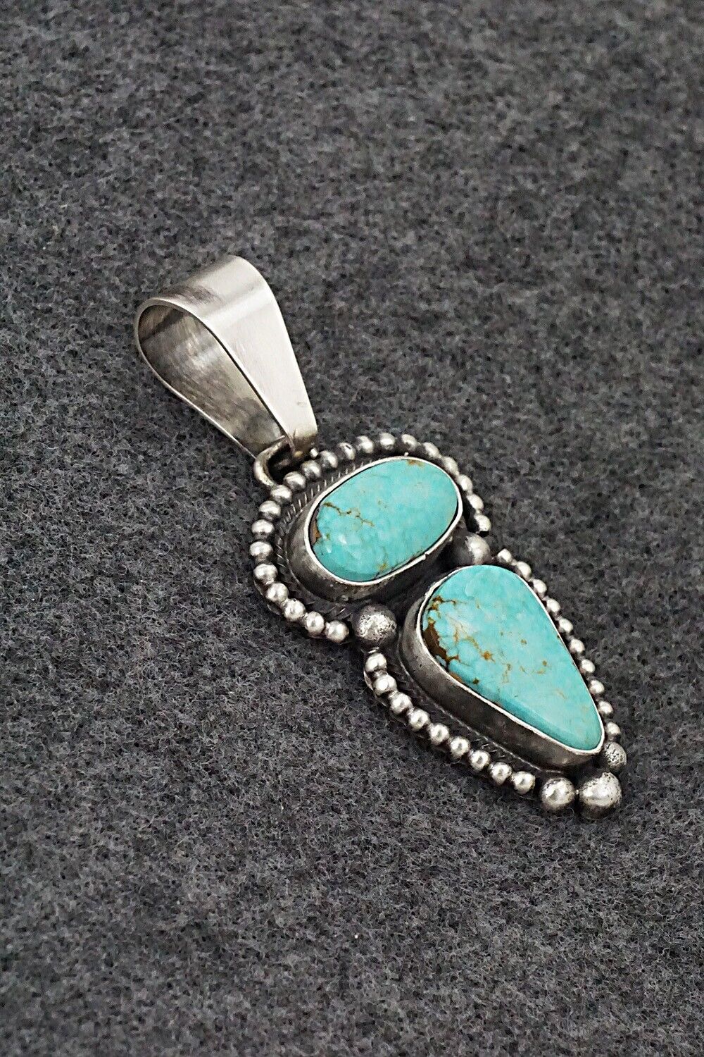 Turquoise & Sterling Silver Pendant - Darrin Livingston