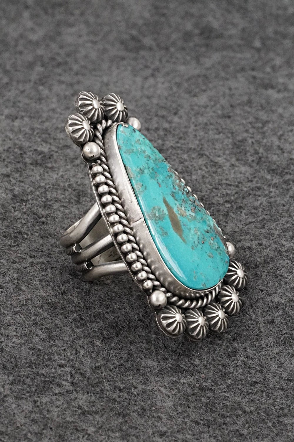 Turquoise & Sterling Silver Ring - Michael Calladitto - Size 7.5