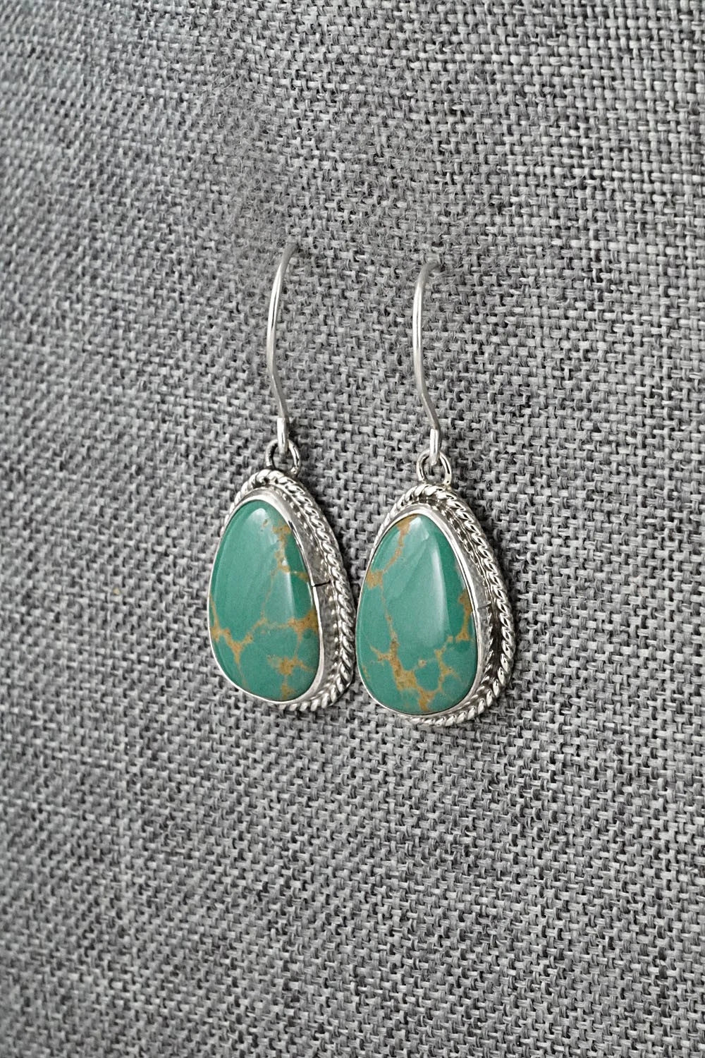 Turquoise & Sterling Silver Earrings - Eugene Gruber