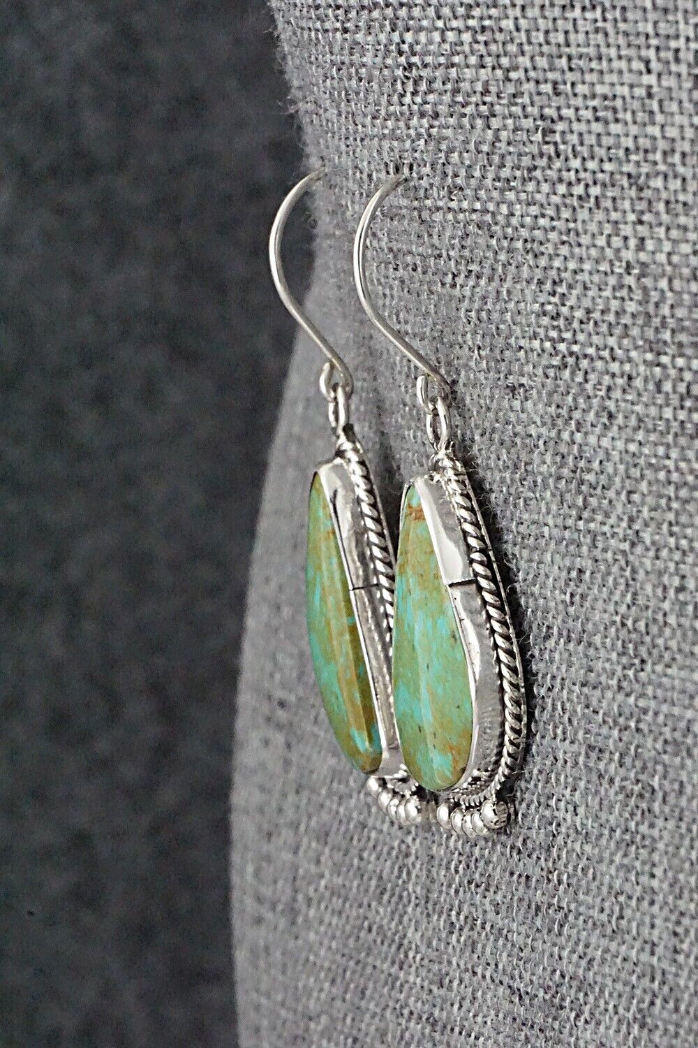 Turquoise & Sterling Silver Earrings - Rena Begay