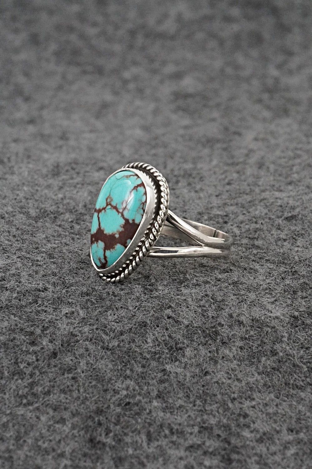 Turquoise & Sterling Silver Ring - Eugene Gruber - Size 7
