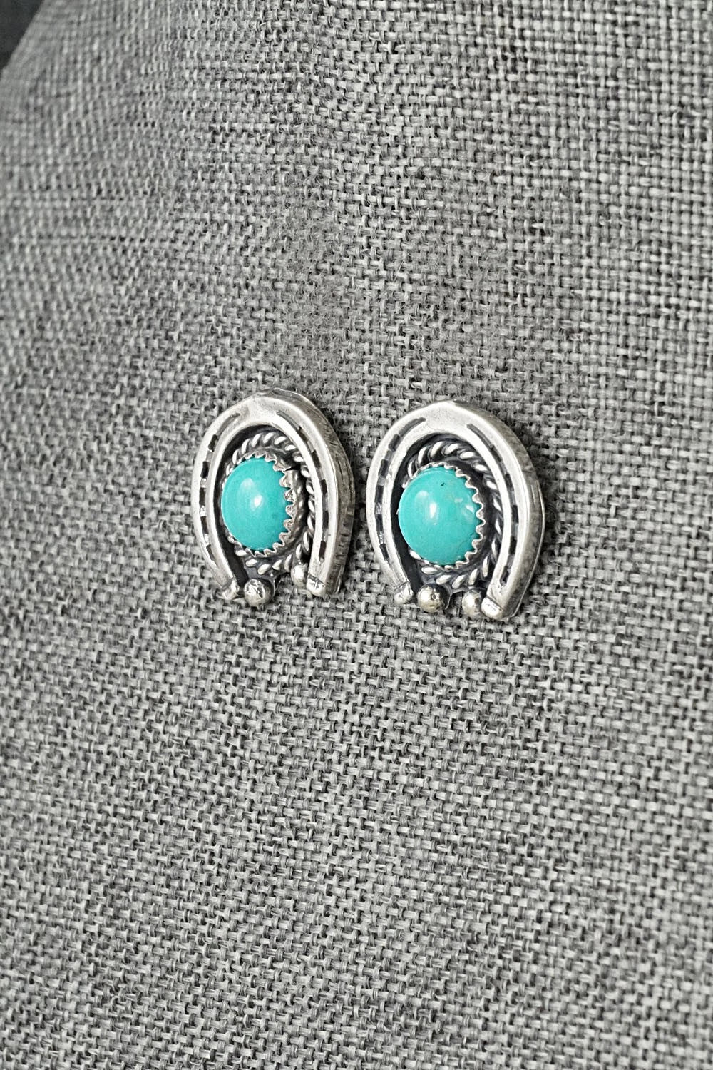 Turquoise & Sterling Silver Earrings - Annette Chiquito
