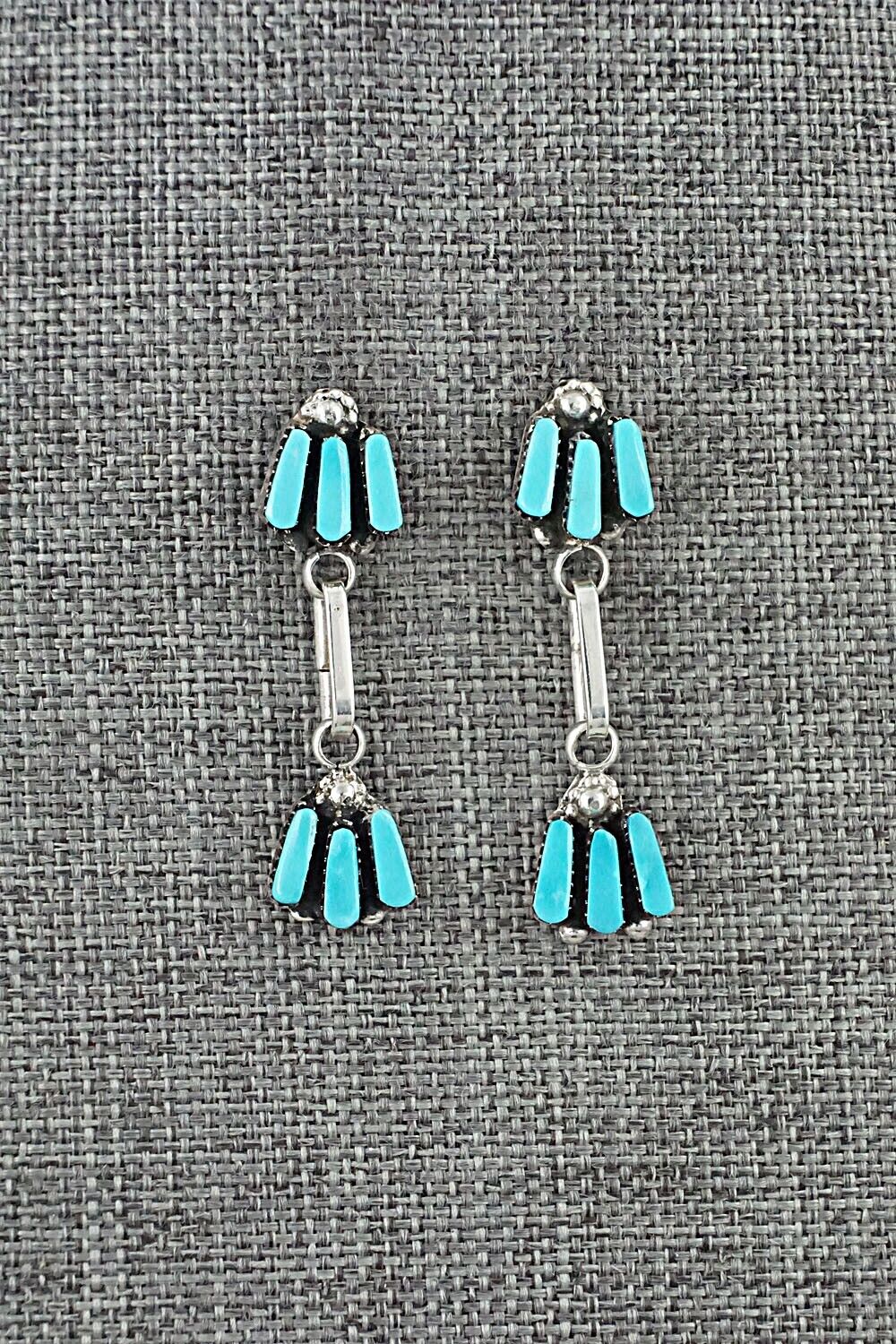 Turquoise & Sterling Silver Earrings - Carlene Hattie
