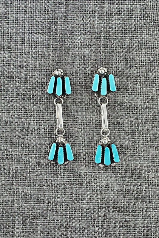 Turquoise & Sterling Silver Earrings - Carlene Hattie