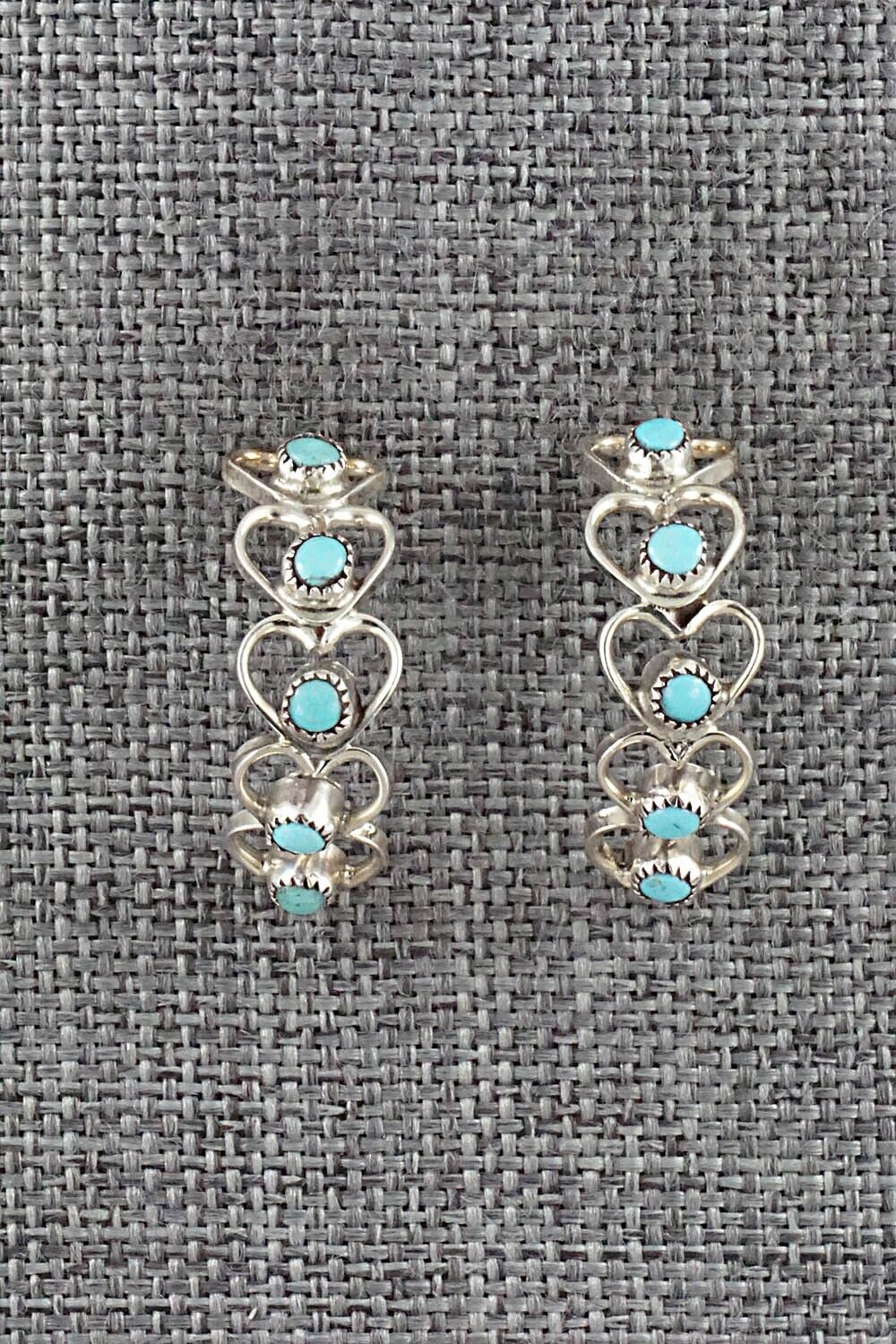 Turquoise & Sterling Silver Earrings - Hazel Pablito