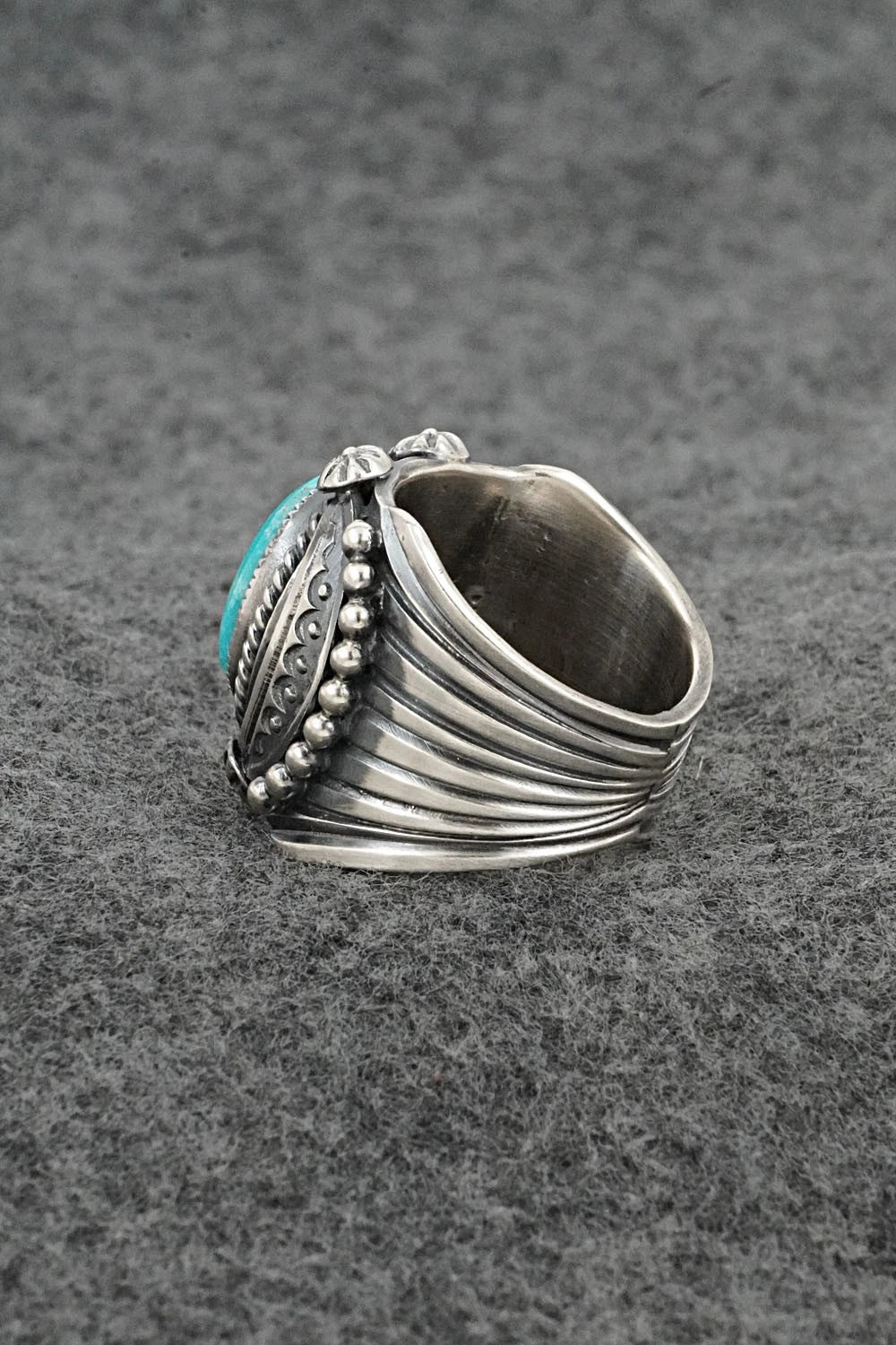 Turquoise & Sterling Silver Ring - Delbert Gordon - Size 8