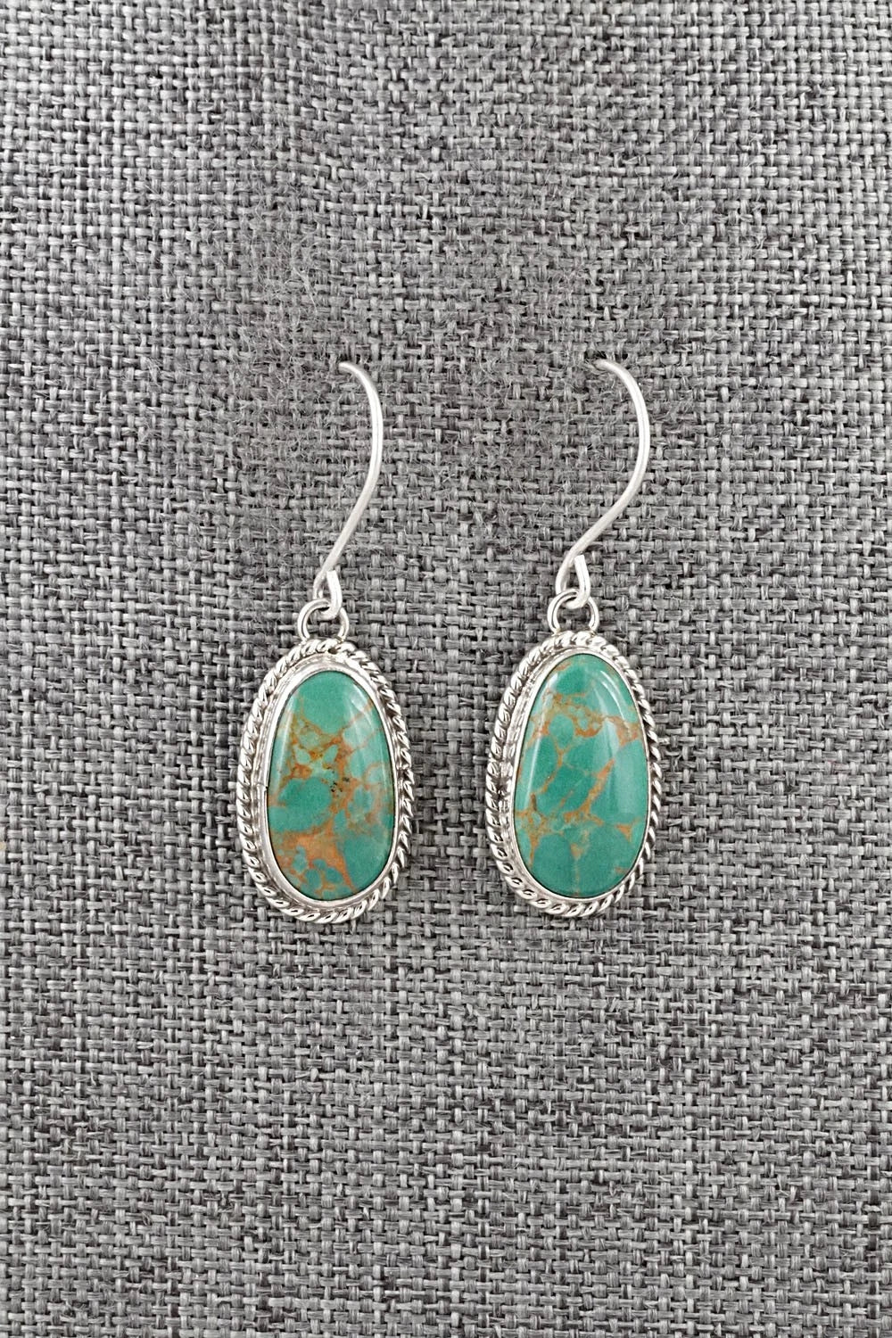 Turquoise & Sterling Silver Earrings - Eugene Gruber