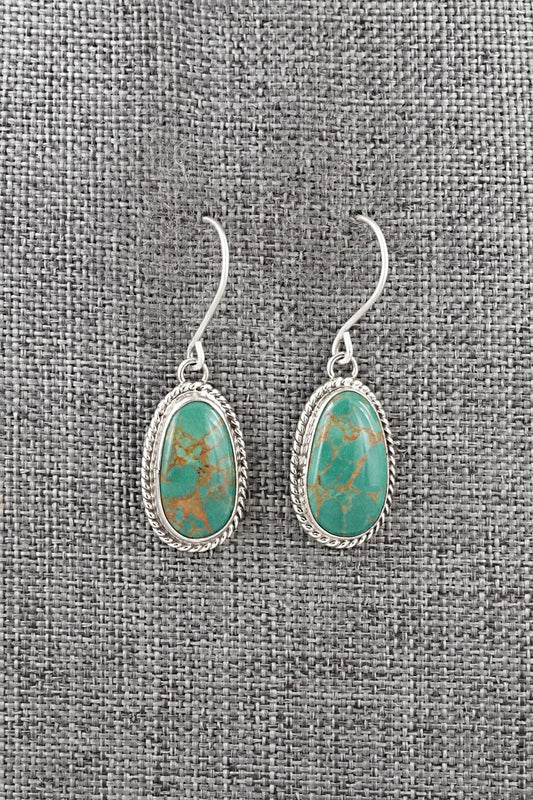 Turquoise & Sterling Silver Earrings - Eugene Gruber