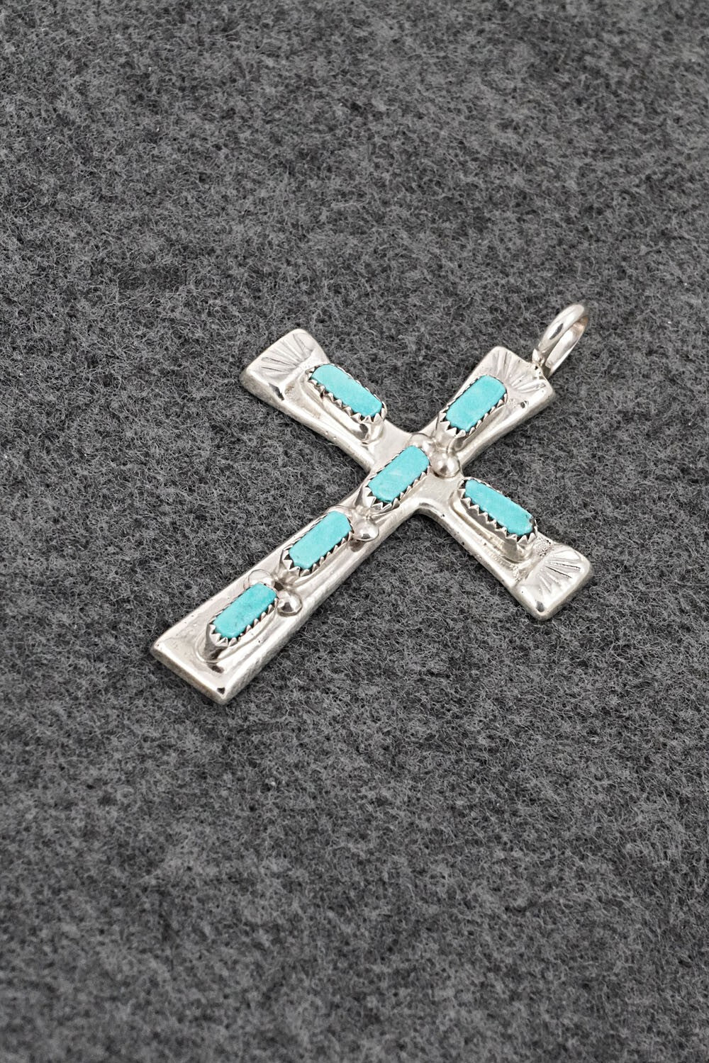 Turquoise & Sterling Silver Pendant - Verona Quam