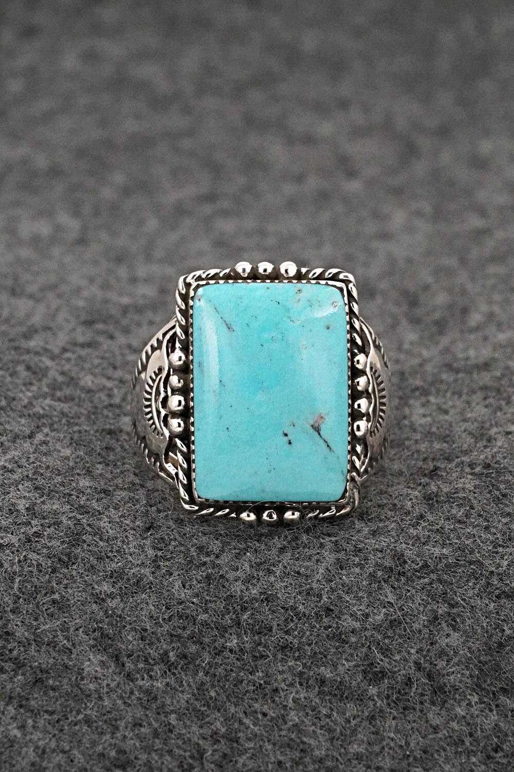 Turquoise & Sterling Silver Ring - Gregg Yazzie - Size 8