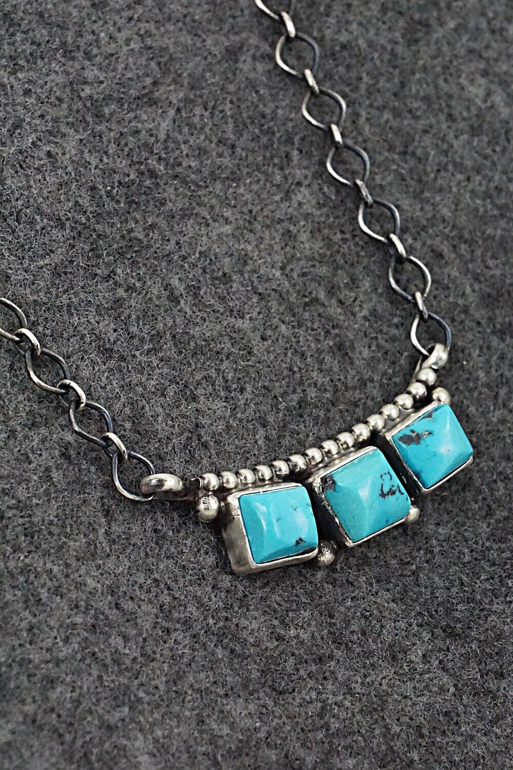 Turquoise & Sterling Silver Necklace - Darrin Livingston