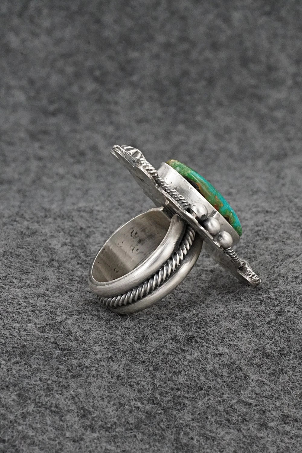Turquoise & Sterling Silver Ring - Michael Calladitto - Size 8