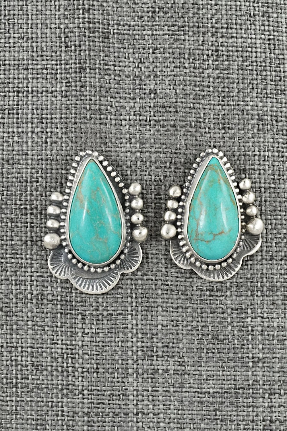 Turquoise & Sterling Silver Earrings - Bobby Johnson