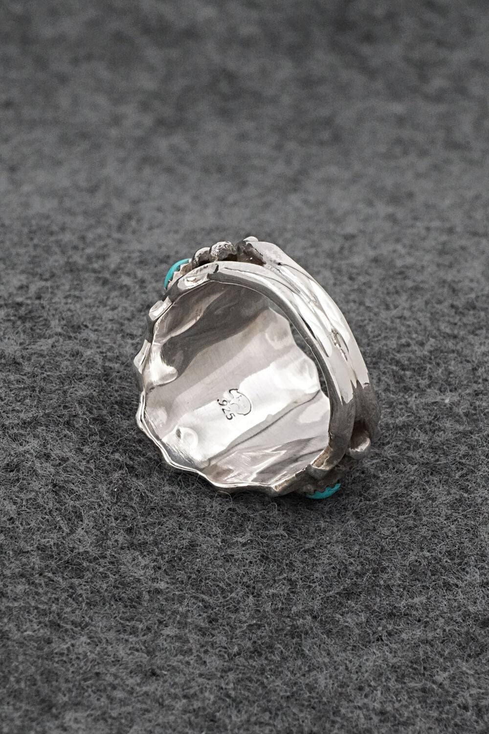 Turquoise & Sterling Silver Ring - Genevieve Francisco - Size 11