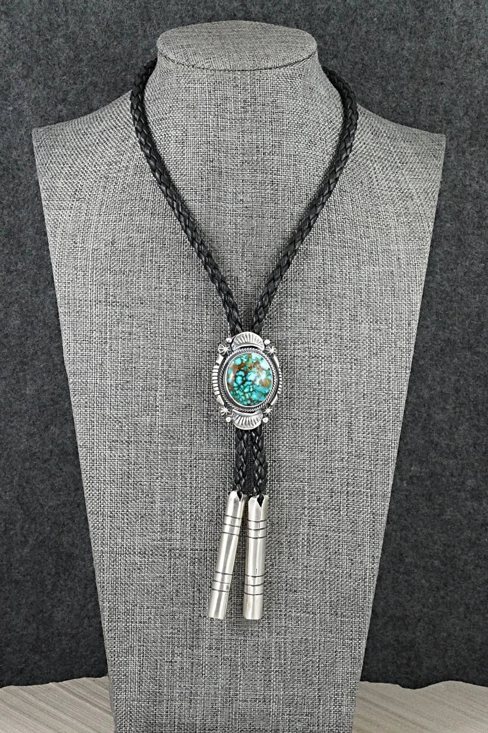 Turquoise & Sterling Silver Bolo Tie - Bob Becenti