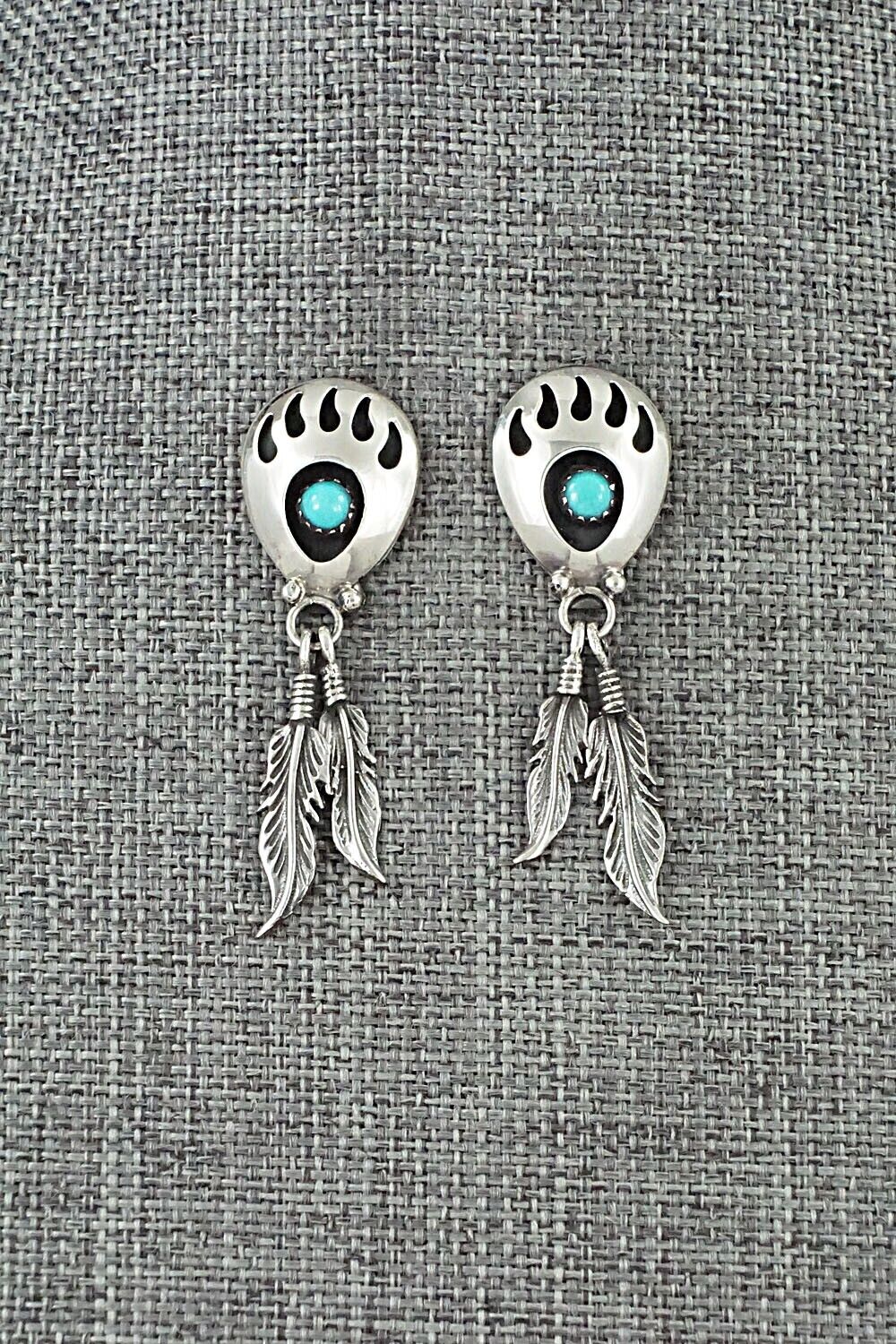 Turquoise & Sterling Silver Earrings - Annie Spencer