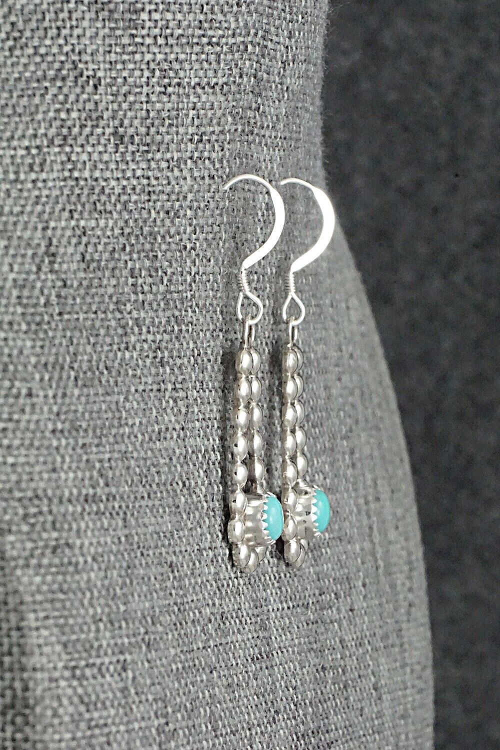 Turquoise & Sterling Silver Earrings - Elvera Towne