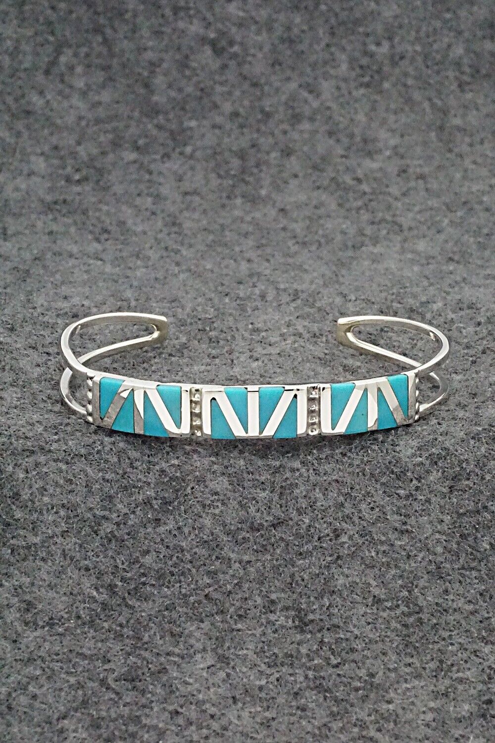 Turquoise & Sterling Silver Bracelet - Wilfred Siutza