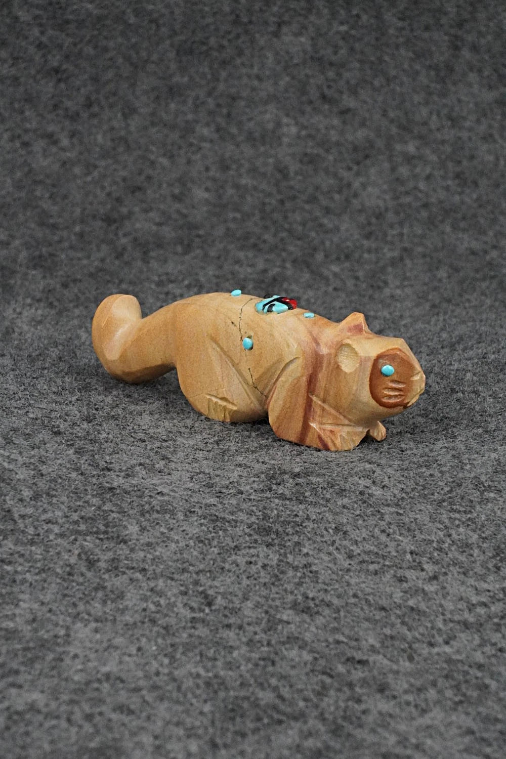 Mountain Lion Zuni Fetish Carving - Danette Laate