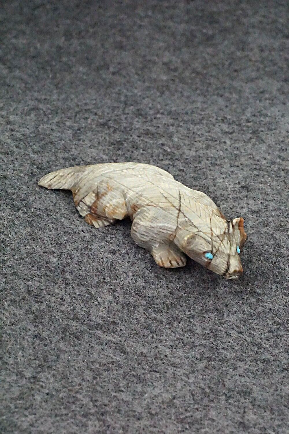 Badger Zuni Fetish Carving - Lance Cheama