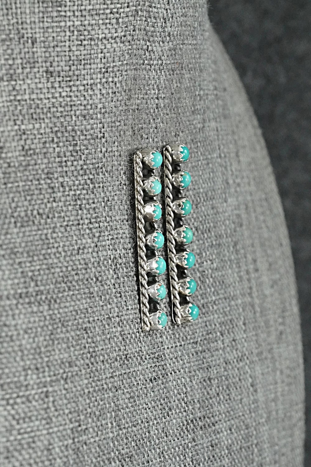 Turquoise & Sterling Silver Earrings - Dominic Duboise