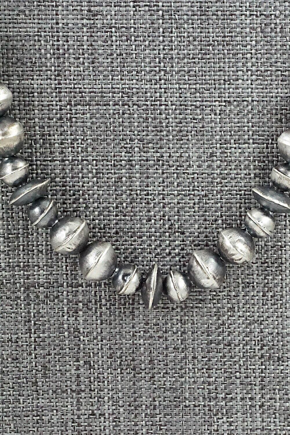 Sterling Silver Navajo Pearl Necklace 30" - Vintage